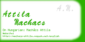 attila machacs business card